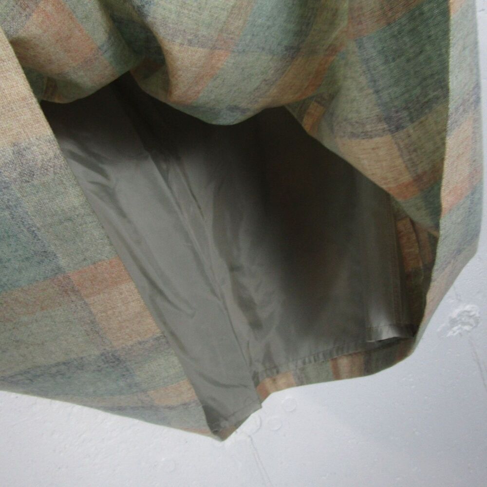 Vintage Compliments Edinburgh Woollen Mill Plaid Pleated Wool Skirt Size 14 28"W - Picture 4 of 9